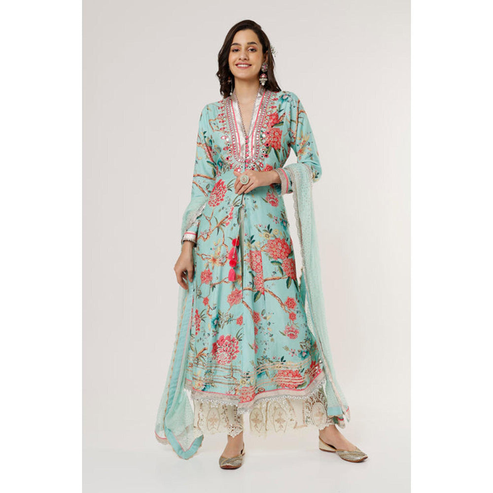 Gopi Vaid Kawal Jacket style Tunic Set with Dupatta