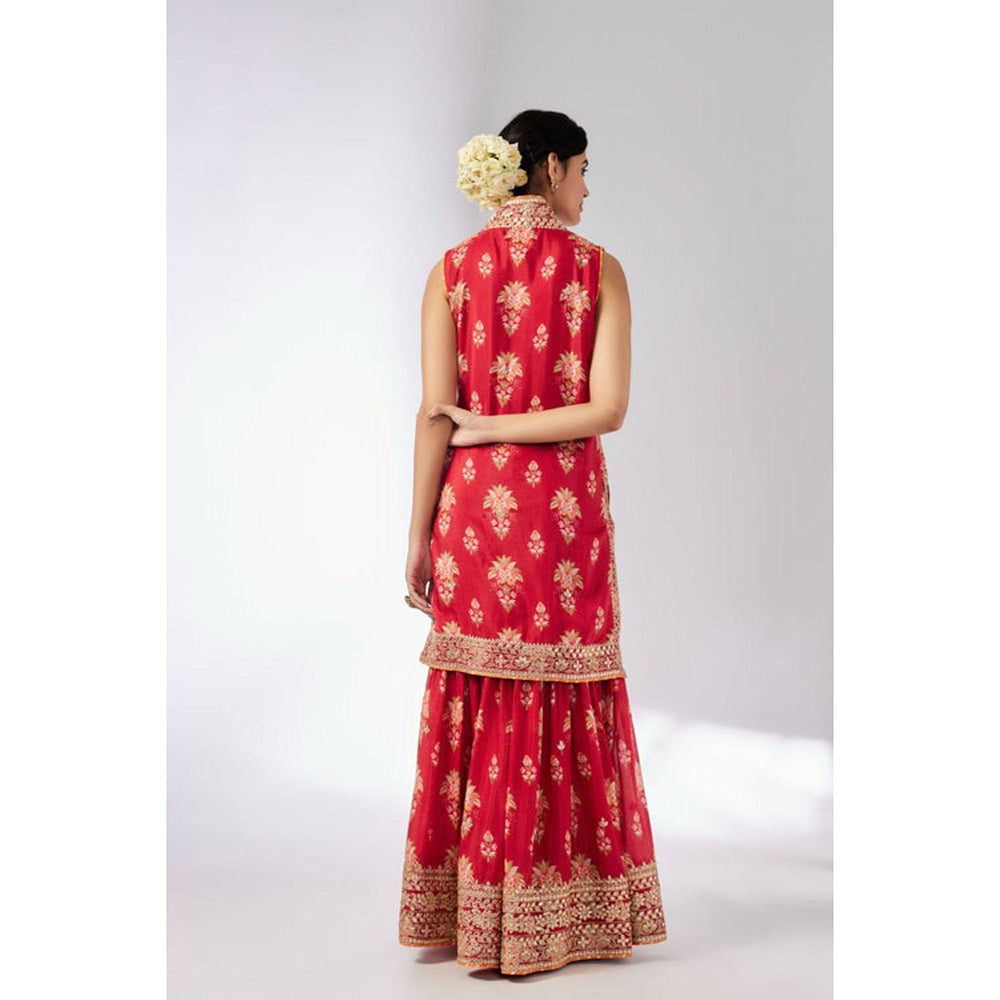Gopi Vaid Dhriti Sleeveless Sharara Set-Saachi Daga