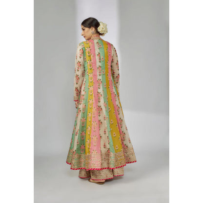 Gopi Vaid Harsha Long Jacket Sharara Set