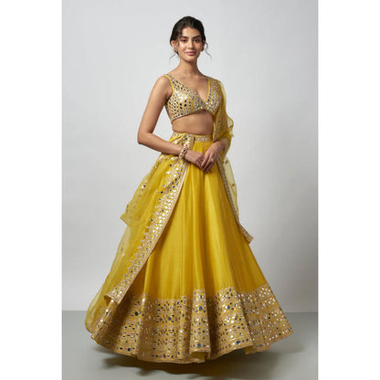 Gopi Vaid Kangana Lehenga with Blouse and Dupatta