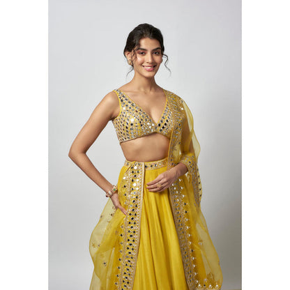 Gopi Vaid Kangana Lehenga with Blouse and Dupatta