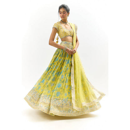 Gopi Vaid Zil Lehenga with Blouse and Dupatta