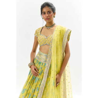 Gopi Vaid Zil Lehenga with Blouse and Dupatta