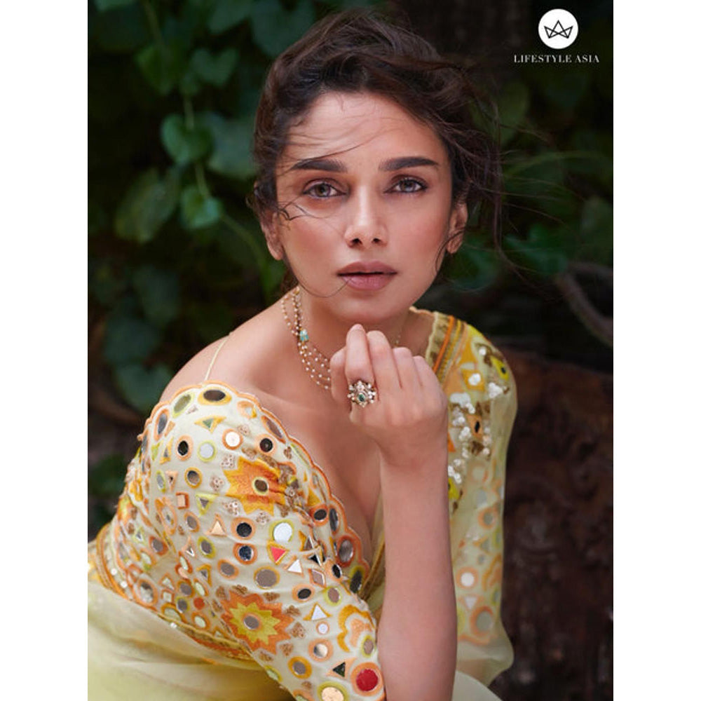 Gopi Vaid Aditi Rao Hydari In Priyal Saree with Stitched Blouse