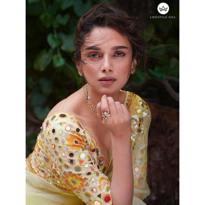 Gopi Vaid Aditi Rao Hydari In Priyal Saree with Stitched Blouse