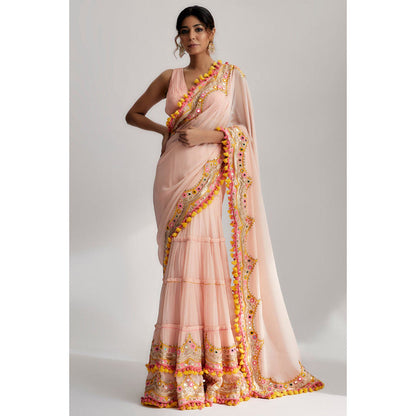 Gopi Vaid Deehar Saree with Stitched Blouse