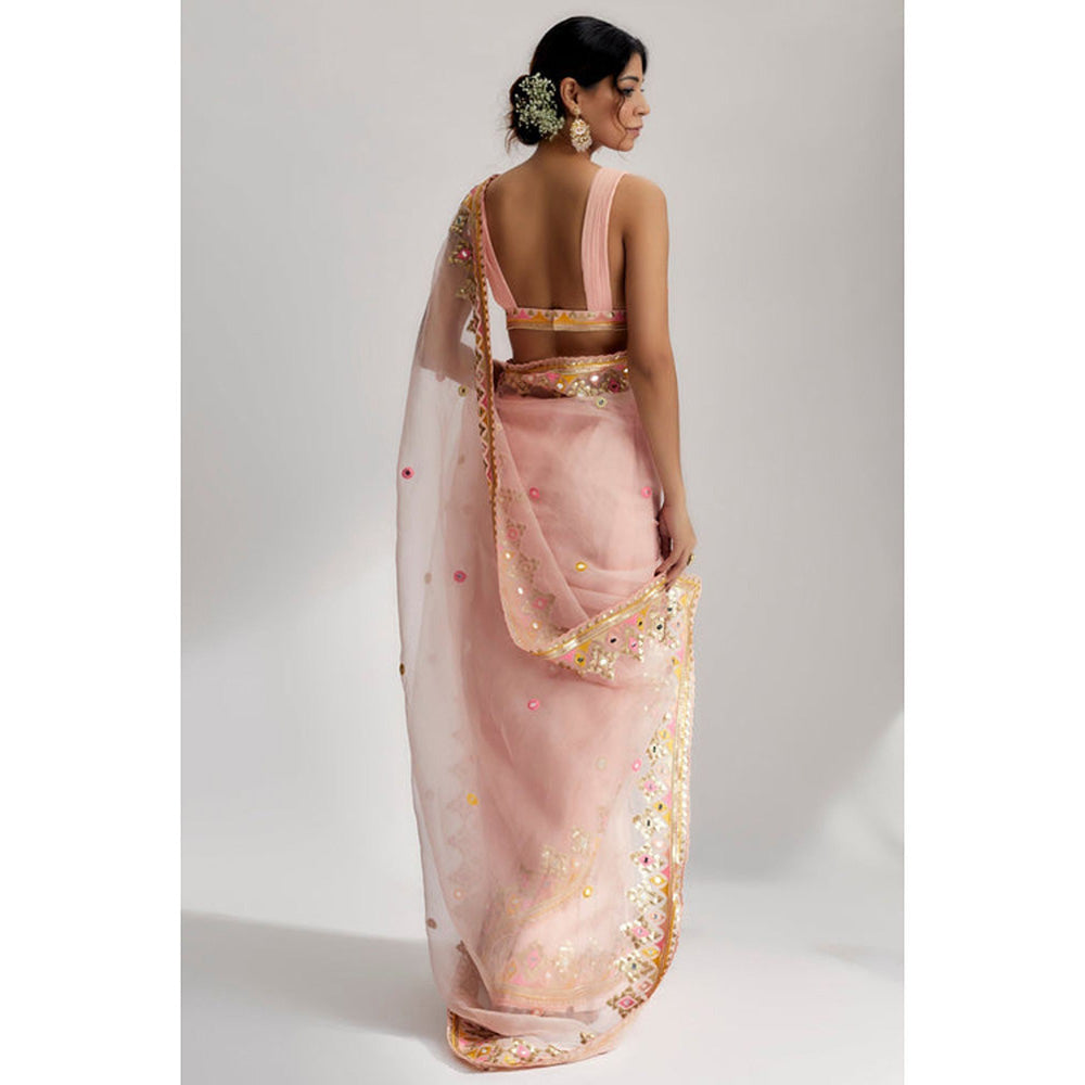 Gopi Vaid Ayana Saree with Stitched Blouse