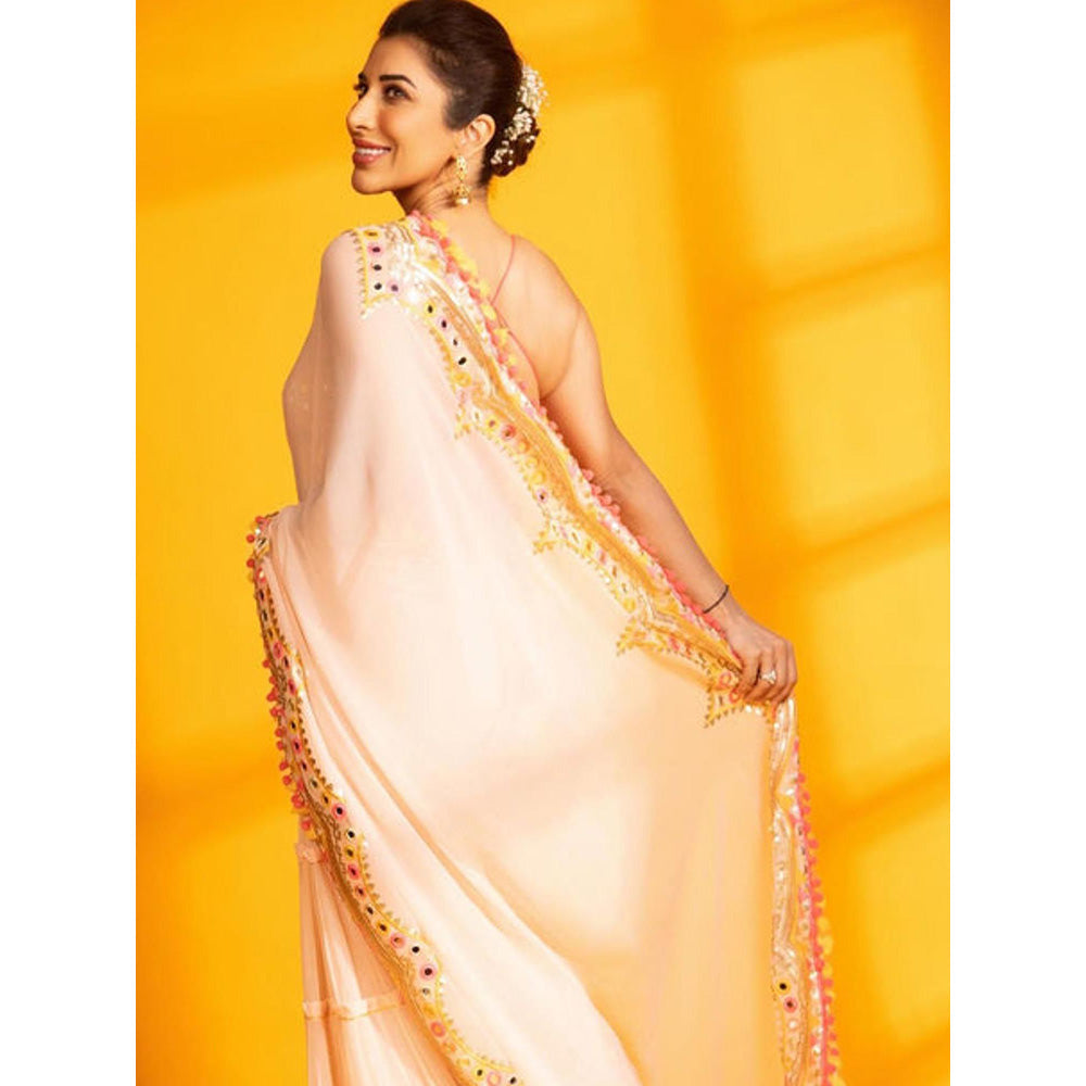 Gopi Vaid Deehar Sophie Choudry Saree with Stitched Blouse