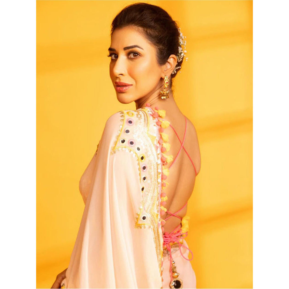 Gopi Vaid Deehar Sophie Choudry Saree with Stitched Blouse