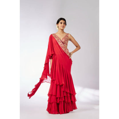 Gopi Vaid Shifa Saree with Stitched Blouse