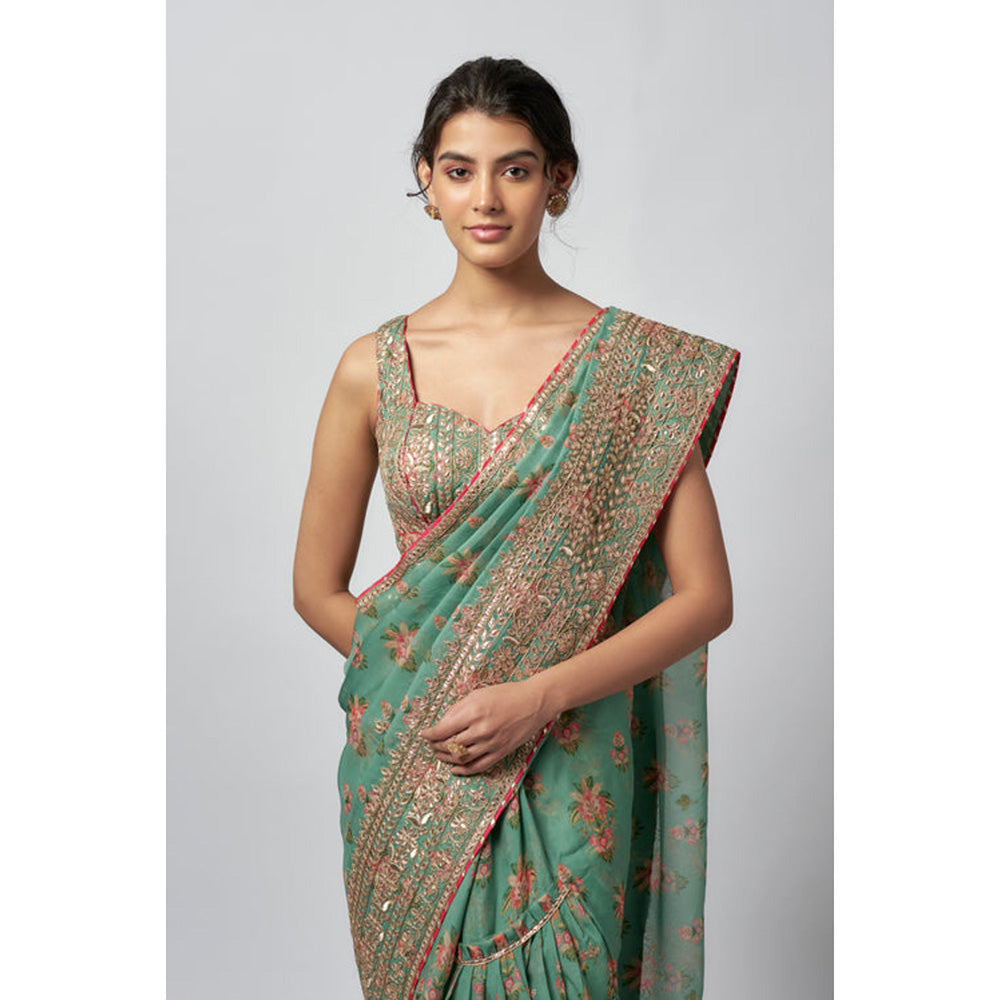 Gopi Vaid Mahira Saree with Stitched Blouse