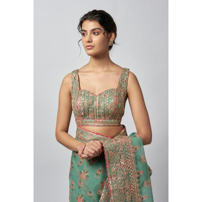 Gopi Vaid Mahira Saree with Stitched Blouse