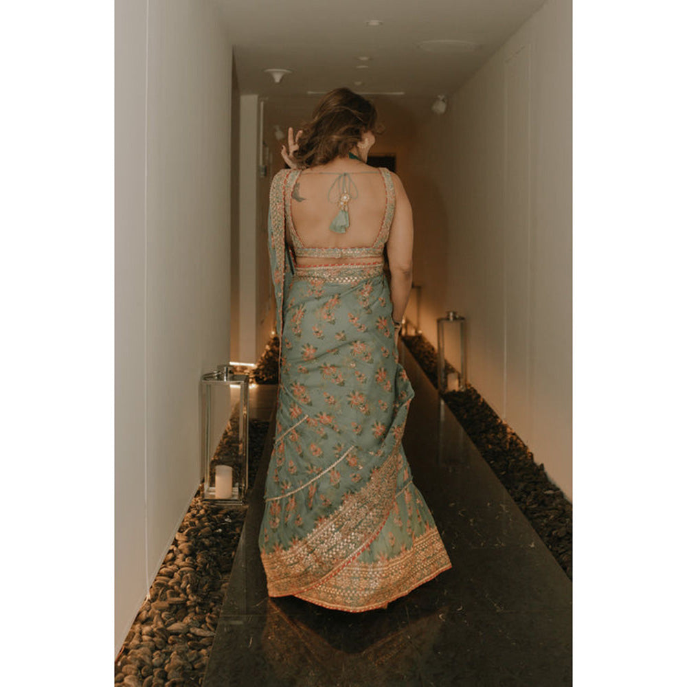 Gopi Vaid Mahira Saree with Stitched Blouse