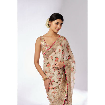 Gopi Vaid Mahira Saree with Stitched Blouse