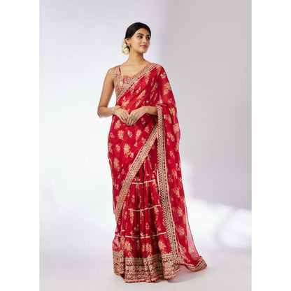 Gopi Vaid Mahira Saree with Stitched Blouse