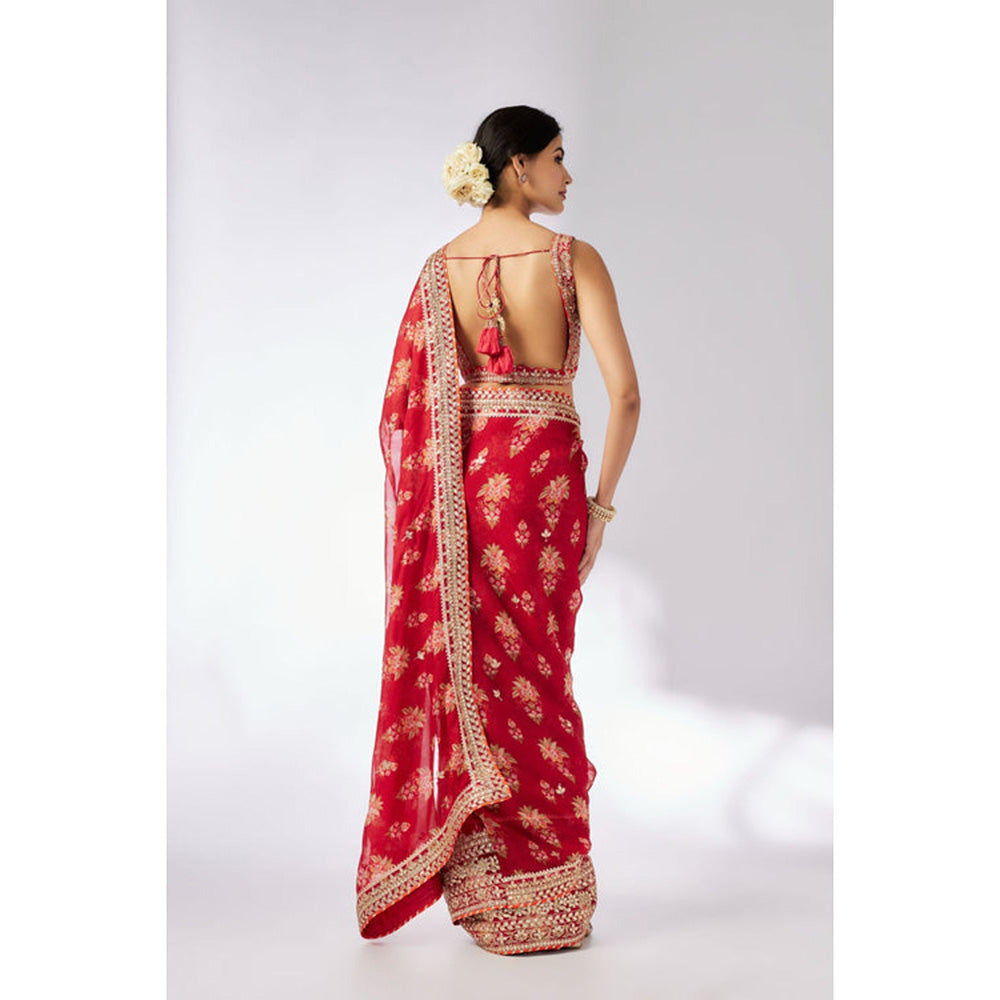 Gopi Vaid Mahira Saree with Stitched Blouse