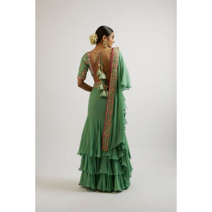 Gopi Vaid Shefali Saree with Stitched Blouse