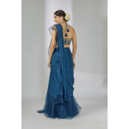 Gopi Vaid Ruchi Saree with Stitched Blouse