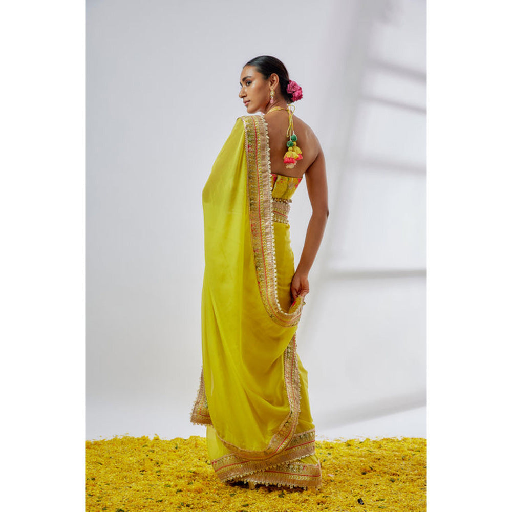 Gopi Vaid Keya Saree with Stitched Blouse