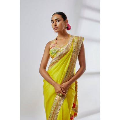 Gopi Vaid Keya Saree with Stitched Blouse