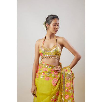Gopi Vaid Varsha Saree with Stitched Blouse