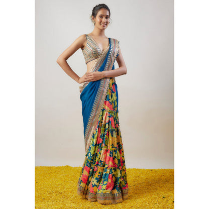 Gopi Vaid Sneha Saree with Stitched Blouse