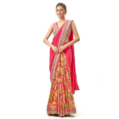 Gopi Vaid Sneha Saree with Stitched Blouse