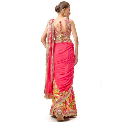 Gopi Vaid Sneha Saree with Stitched Blouse