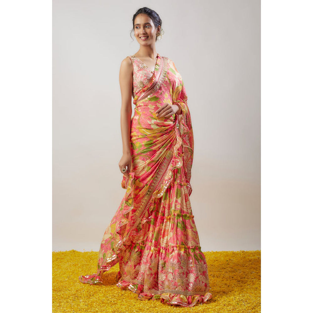 Gopi Vaid Naina Saree with Stitched Blouse