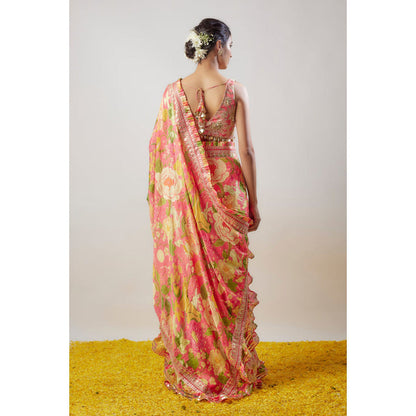 Gopi Vaid Naina Saree with Stitched Blouse