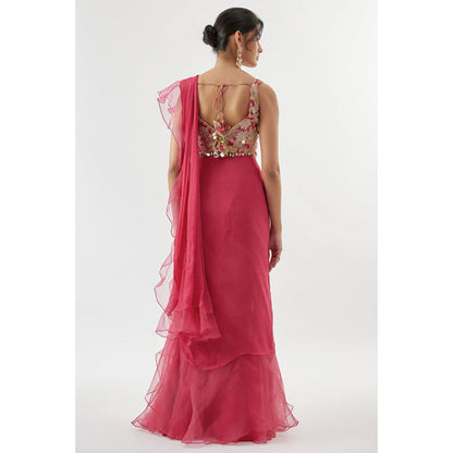 Gopi Vaid Divya Saree with Stitched Blouse
