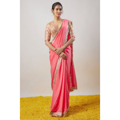 Gopi Vaid Maya Saree with Stitched Blouse