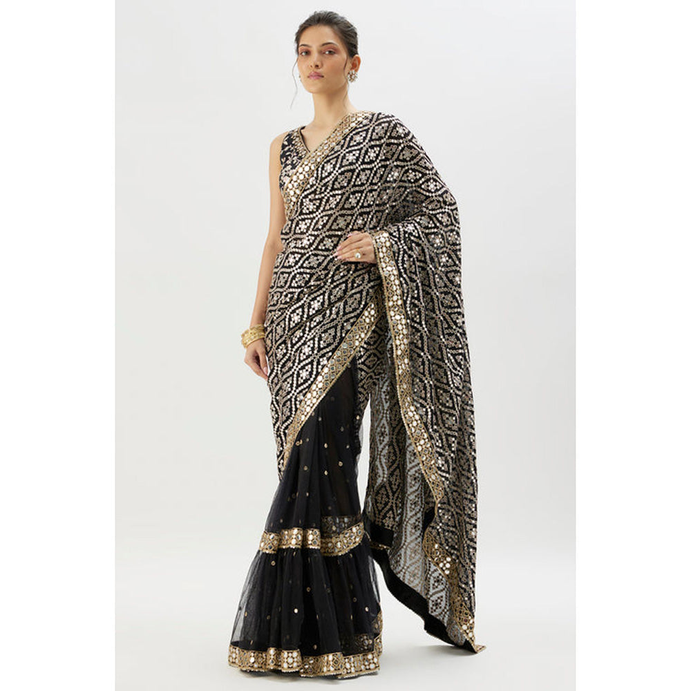 Gopi Vaid Mirai Saree with Stitched Blouse
