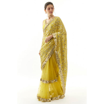 Gopi Vaid Mirai Saree with Stitched Blouse