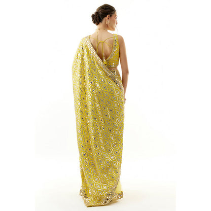 Gopi Vaid Mirai Saree with Stitched Blouse