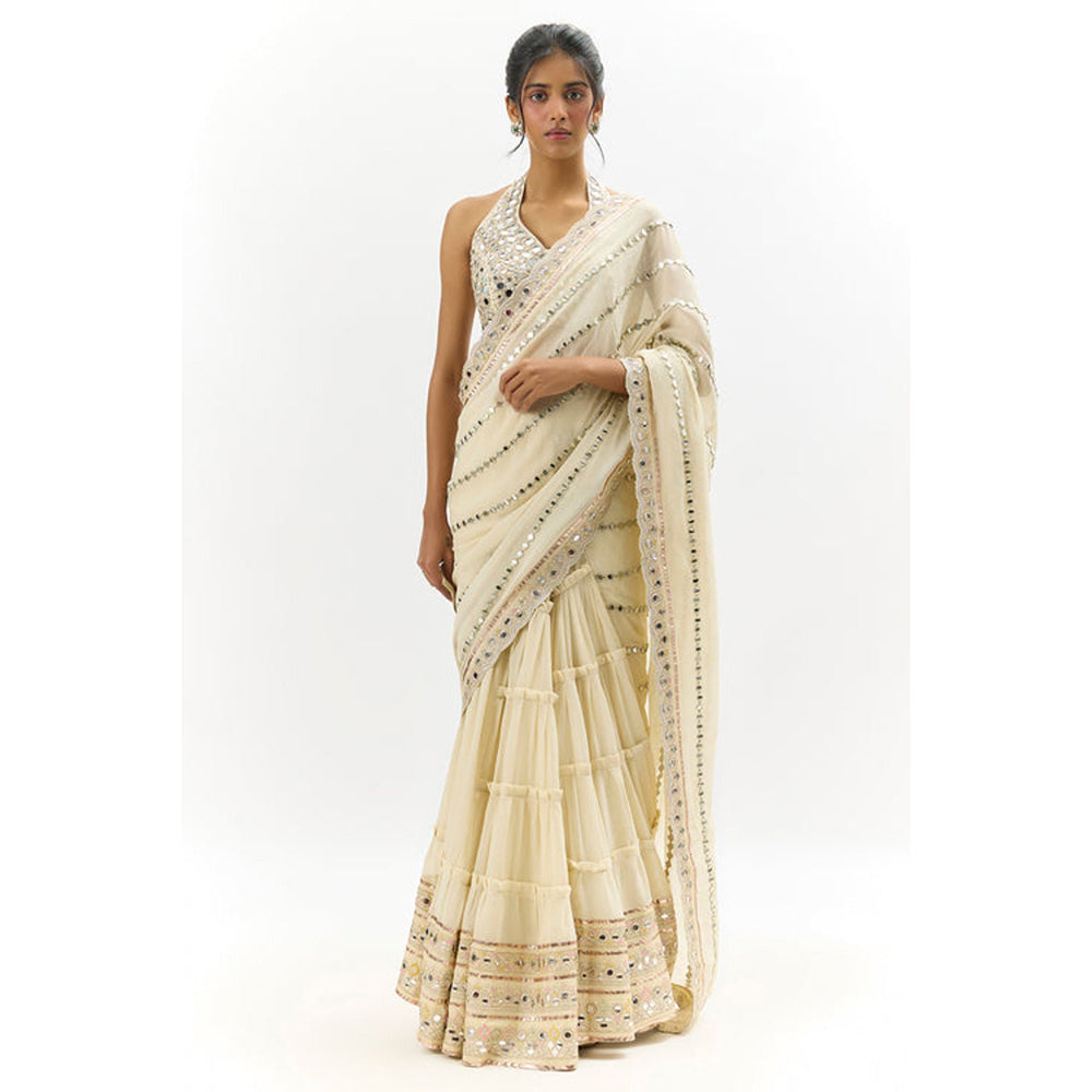 Gopi Vaid Aradhana Saree with Stitched Blouse