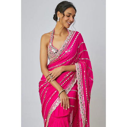 Gopi Vaid Aradhana Saree with Stitched Blouse