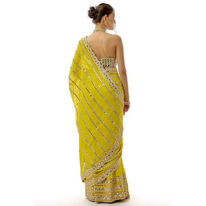 Gopi Vaid Aradhana Saree with Stitched Blouse