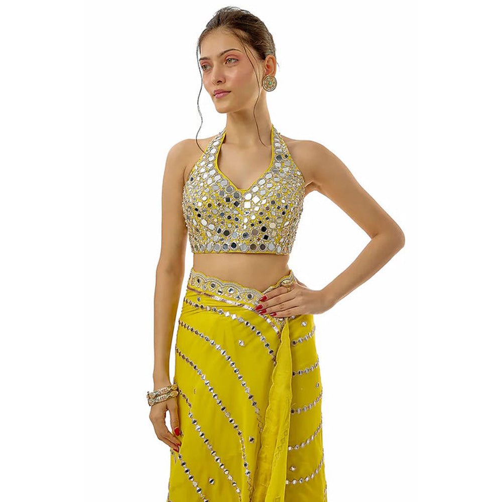 Gopi Vaid Aradhana Saree with Stitched Blouse