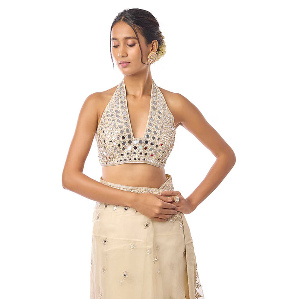 Gopi Vaid Abhinaya Saree with Stitched Blouse
