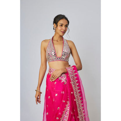 Gopi Vaid Abhinaya Saree with Stitched Blouse