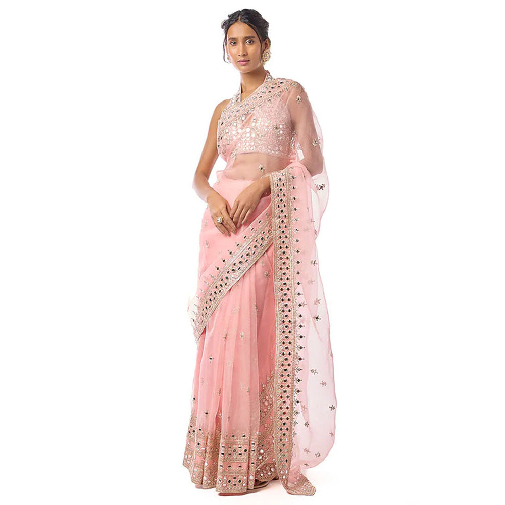 Gopi Vaid Abhinaya Saree with Stitched Blouse