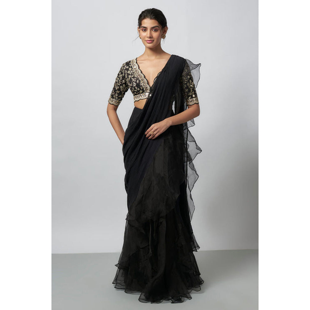 Gopi Vaid Ganika Saree with Stitched Blouse