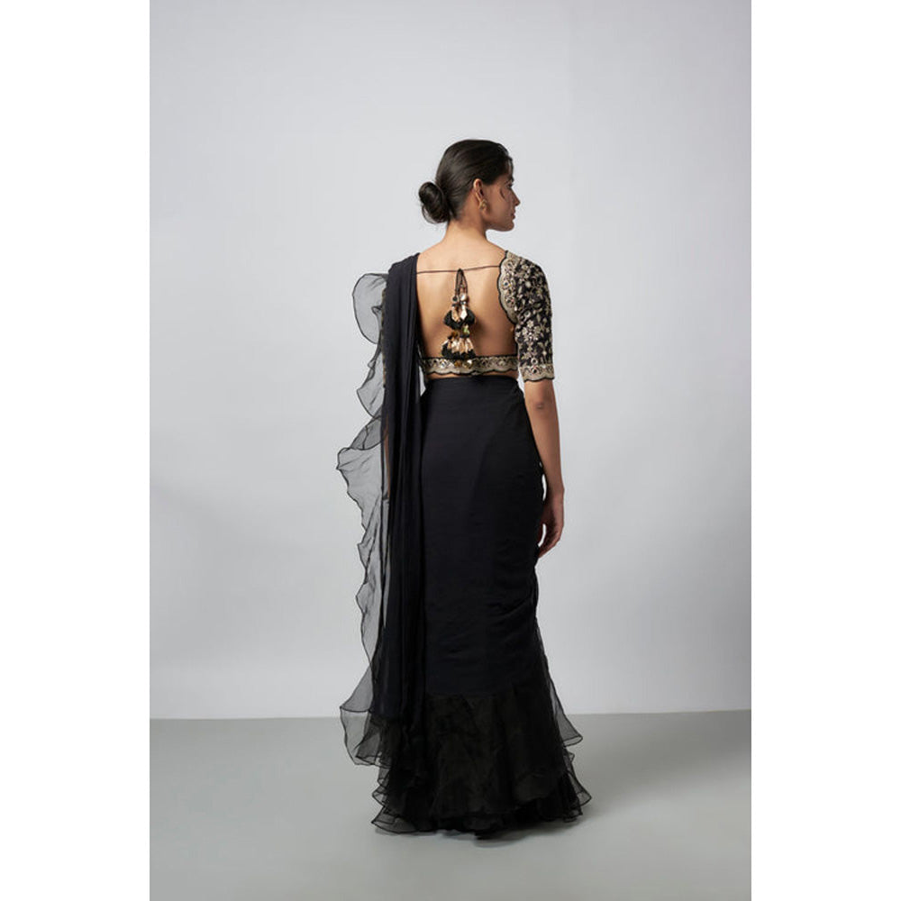 Gopi Vaid Ganika Saree with Stitched Blouse