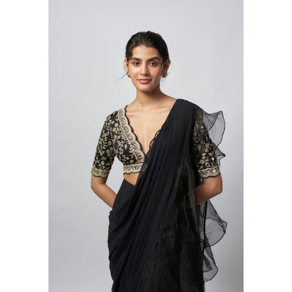 Gopi Vaid Ganika Saree with Stitched Blouse
