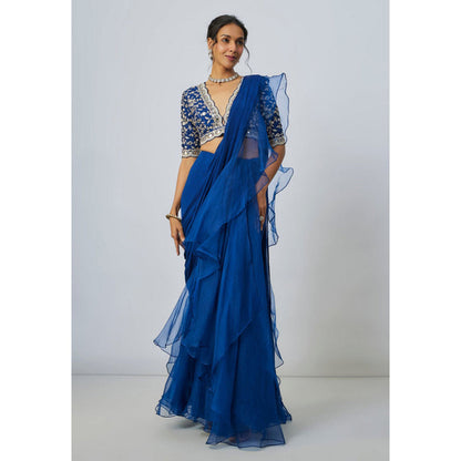 Gopi Vaid Ganika Saree with Stitched Blouse