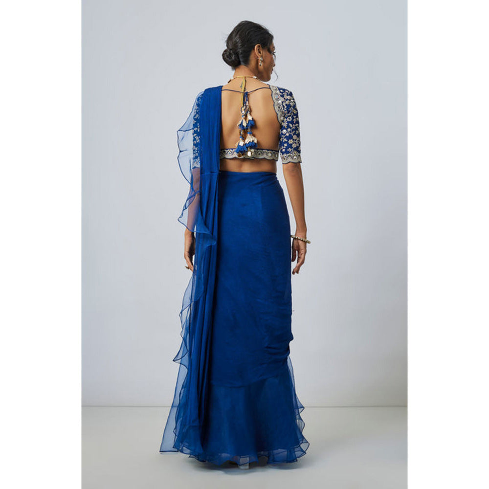 Gopi Vaid Ganika Saree with Stitched Blouse