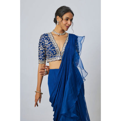 Gopi Vaid Ganika Saree with Stitched Blouse