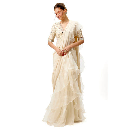 Gopi Vaid Ganika Saree with Stitched Blouse