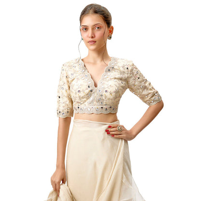 Gopi Vaid Ganika Saree with Stitched Blouse